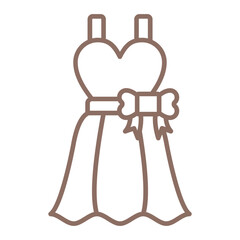 Dress Multicolor Line Icon