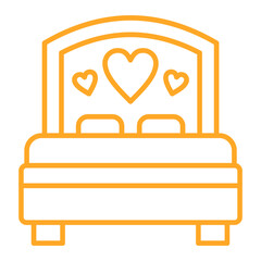 Bed Multicolor Line Icon