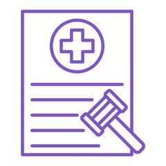 Health Law Multicolor Line Icon