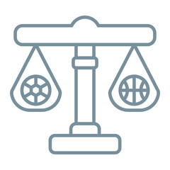 Sports Laws Multicolor Line Icon