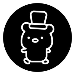 bear cartoon icon 