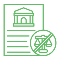 Illegal Multicolor Line Icon