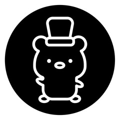 bear cartoon icon 