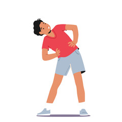 Boy Doing Morning Exercises, Wellness, Sport and Health Concept. Teenager Workout, Strong Kid Training at Gym or Home