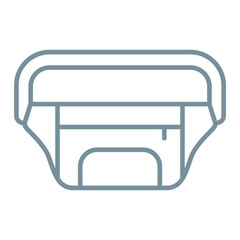 Waist Bag Multicolor Line Icon