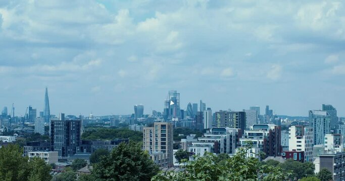 Panoramic view of Central London, UK 4K CINEMATIC BRITAIN