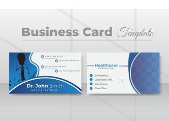 Professional Medical Style business Card Template Healthcare clinic services Business card design template