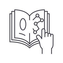 books line icon, outline symbol, vector illustration, concept sign