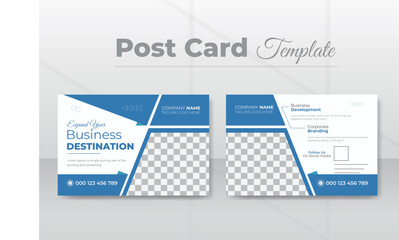 Modern And Corporate postcard template or EDDM layout.