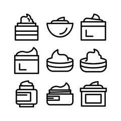 cream icon or logo isolated sign symbol vector illustration - high quality black style vector icons
