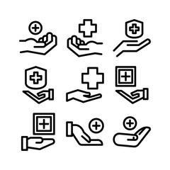 insurance healthcare icon or logo isolated sign symbol vector illustration - high quality black style vector icons
