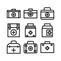 medical box icon or logo isolated sign symbol vector illustration - high quality black style vector icons

