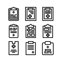 medical report icon or logo isolated sign symbol vector illustration - high quality black style vector icons
