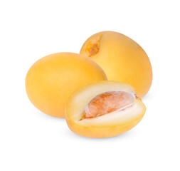 Fresh dates isolated on white background