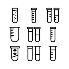 test tube icon or logo isolated sign symbol vector illustration - high quality black style vector icons
