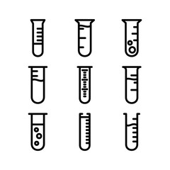 test tube icon or logo isolated sign symbol vector illustration - high quality black style vector icons
