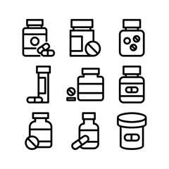 vitamin bottle icon or logo isolated sign symbol vector illustration - high quality black style vector icons
