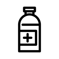Obraz premium bottle medicine icon or logo isolated sign symbol vector illustration - high quality black style vector icons 