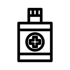 Obraz premium bottle medicine icon or logo isolated sign symbol vector illustration - high quality black style vector icons 