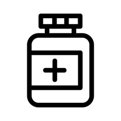bottle medicine icon or logo isolated sign symbol vector illustration - high quality black style vector icons
