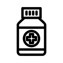 bottle medicine icon or logo isolated sign symbol vector illustration - high quality black style vector icons
