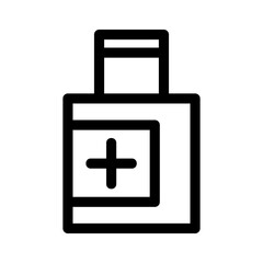 bottle medicine icon or logo isolated sign symbol vector illustration - high quality black style vector icons
