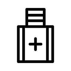 Obraz premium bottle medicine icon or logo isolated sign symbol vector illustration - high quality black style vector icons 