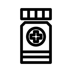 Obraz premium bottle medicine icon or logo isolated sign symbol vector illustration - high quality black style vector icons 