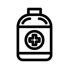 bottle medicine icon or logo isolated sign symbol vector illustration - high quality black style vector icons
