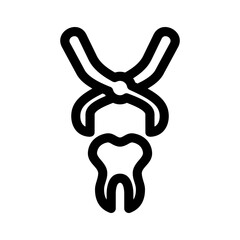 Obraz premium extraction tooth icon or logo isolated sign symbol vector illustration - high quality black style vector icons 