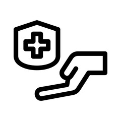 Fototapeta premium insurance healthcare icon or logo isolated sign symbol vector illustration - high quality black style vector icons 