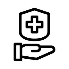 insurance healthcare icon or logo isolated sign symbol vector illustration - high quality black style vector icons
