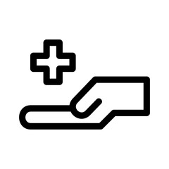 insurance healthcare icon or logo isolated sign symbol vector illustration - high quality black style vector icons
