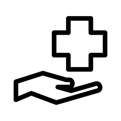 insurance healthcare icon or logo isolated sign symbol vector illustration - high quality black style vector icons
