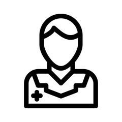 man doctor icon or logo isolated sign symbol vector illustration - high quality black style vector icons
