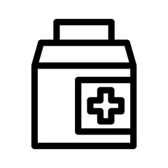 medical box icon or logo isolated sign symbol vector illustration - high quality black style vector icons
