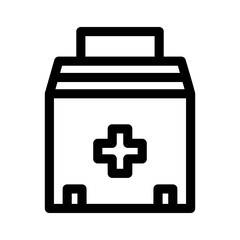 Obraz premium medical box icon or logo isolated sign symbol vector illustration - high quality black style vector icons 