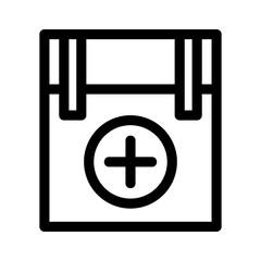 medical box icon or logo isolated sign symbol vector illustration - high quality black style vector icons
