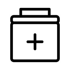 Fototapeta premium medical box icon or logo isolated sign symbol vector illustration - high quality black style vector icons 