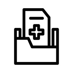 medical file icon or logo isolated sign symbol vector illustration - high quality black style vector icons

