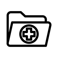 Obraz premium medical file icon or logo isolated sign symbol vector illustration - high quality black style vector icons 