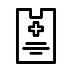 medical report icon or logo isolated sign symbol vector illustration - high quality black style vector icons
