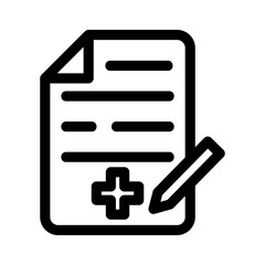 prescription icon or logo isolated sign symbol vector illustration - high quality black style vector icons
