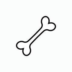 Bone Icon. Skeleton Element Symbol - Vector. 
