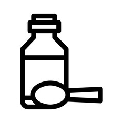 syrup medicine icon or logo isolated sign symbol vector illustration - high quality black style vector icons
