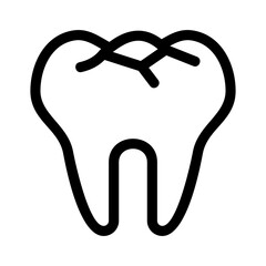 tooth icon or logo isolated sign symbol vector illustration - high quality black style vector icons
