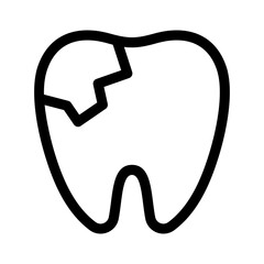 tooth icon or logo isolated sign symbol vector illustration - high quality black style vector icons
