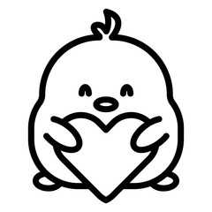 chick cartoon icon