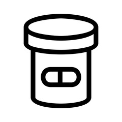 vitamin bottle icon or logo isolated sign symbol vector illustration - high quality black style vector icons
