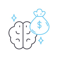 creative thinking line icon, outline symbol, vector illustration, concept sign